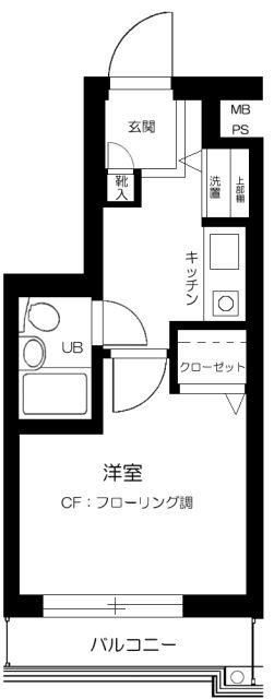 ジョイフル下井草(1K/2階)の間取り写真