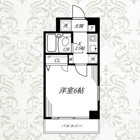 ベルステージI(1K/3階)の間取り写真