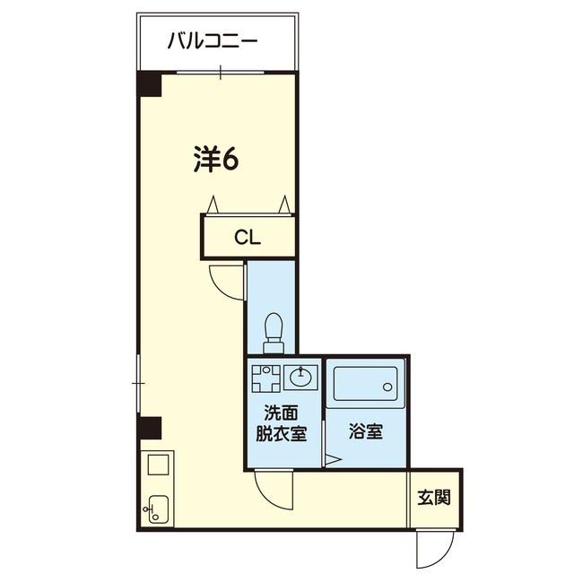 ビルスコンドー(1K/5階)の間取り写真