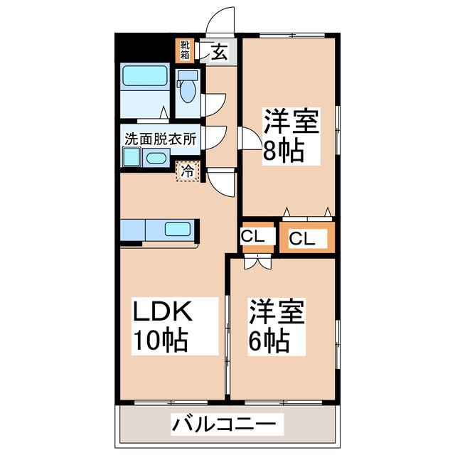 グリーンヒル葉山二番館(2LDK/2階)の間取り写真