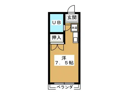 コーポきど(ワンルーム/2階)の間取り写真
