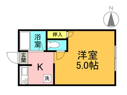 図景ヒルズ(1K/2階)の間取り写真