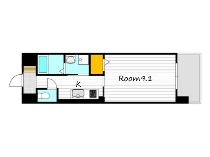 セントラルヒルズ昭和町(1K/4階)の間取り写真