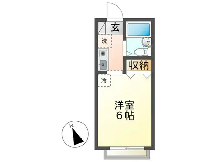 欧日ハイムII(1K/1階)の間取り写真