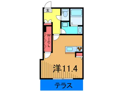 HIKARI HEIGHTS(ワンルーム/1階)の間取り写真