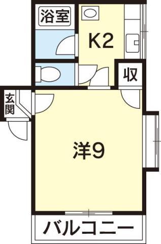ステーブル21(1K/1階)の間取り写真