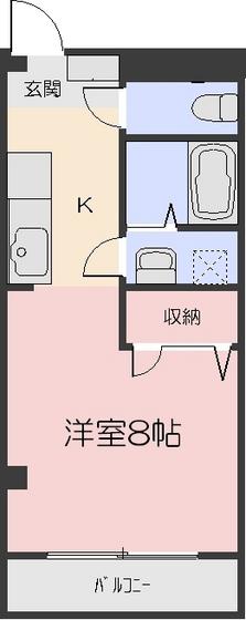 めぞんリベルテI(ワンルーム/3階)の間取り写真