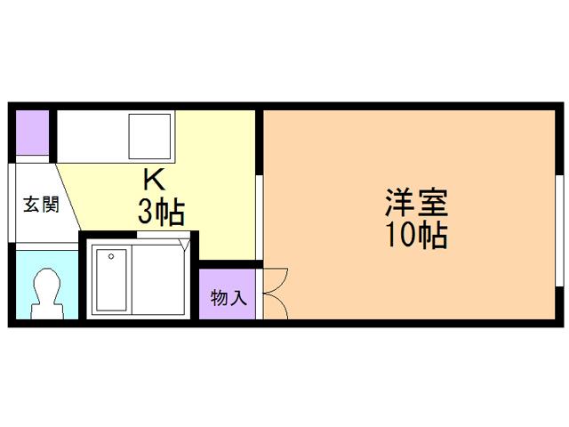 Mハイツ1(1K/1階)の間取り写真