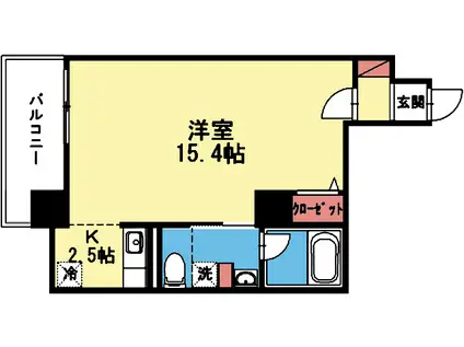 ジェイ・エス・ティ横浜東(1K/4階)の間取り写真