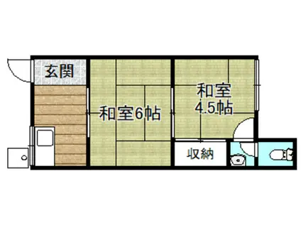 昭和台ハイツ(2K/2階)の間取り写真