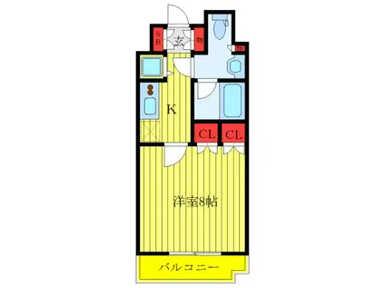 パークアクシス御茶ノ水ステージ(1K/11階)の間取り写真