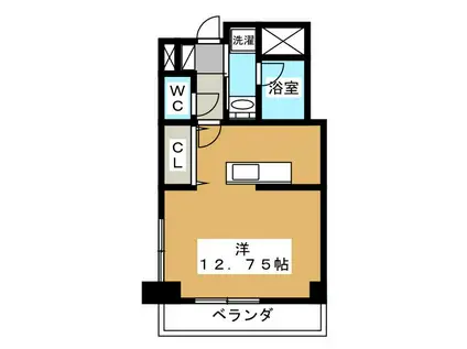 KOMATSUマンション(1K/2階)の間取り写真