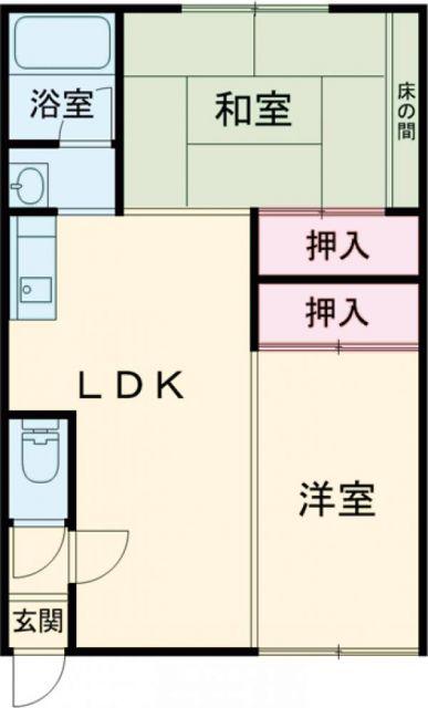 プラザ・クリプトメリア(2LDK/2階)の間取り写真