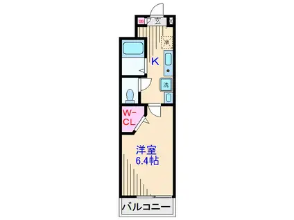 ADDRESS PARK MUSASHIKOSUGIアドレスパーク武(1K/3階)の間取り写真