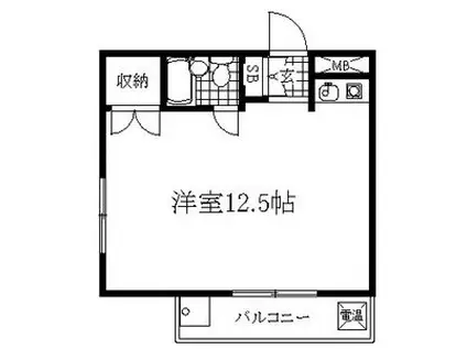 ラ・フォーレ矢田NO2(ワンルーム/3階)の間取り写真