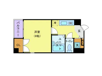 ヴィレ 日本橋箱崎(1K/7階)の間取り写真