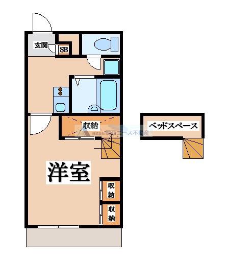 レオパレスサンガ(1K/1階)の間取り写真