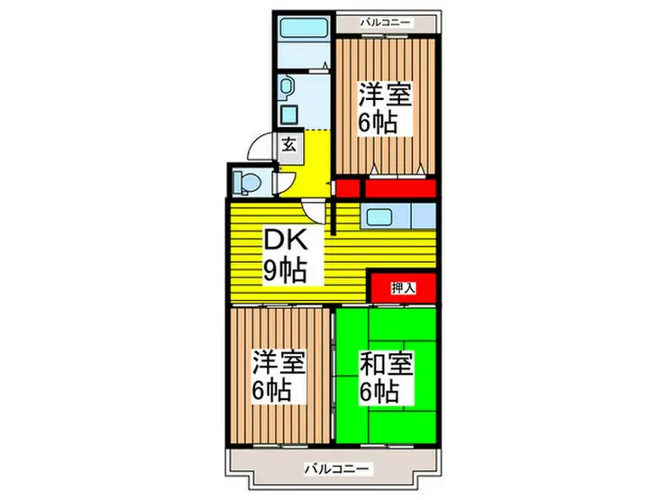 菱田マンション 3階階 間取り