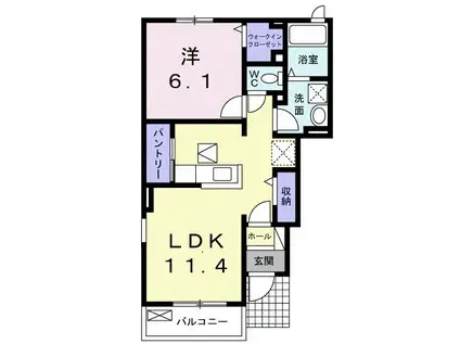 グレイス(1LDK/1階)の間取り写真