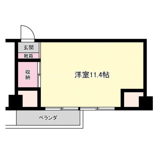 リコースクエアビル(ワンルーム/3階)の間取り写真