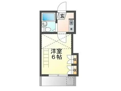 ペアパレス東田(1K/1階)の間取り写真