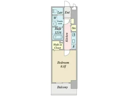 プロシード仙台上杉(1K/11階)の間取り写真