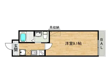 LA FESTA SAIIN(1K/2階)の間取り写真