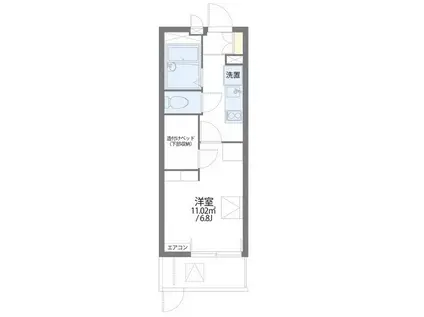 レオパレスBANCHOU(1K/1階)の間取り写真