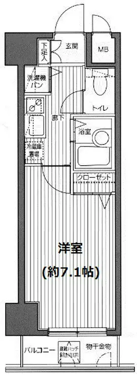 ガラ・ステージ麻布十番 8階階 間取り