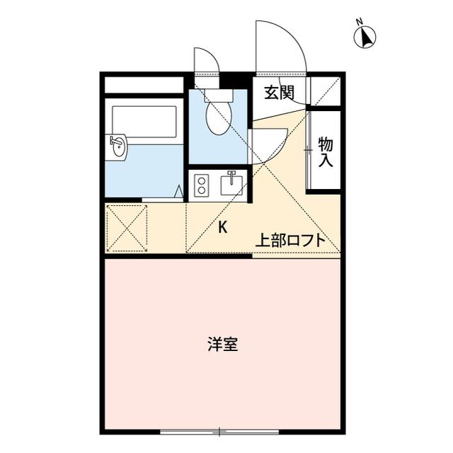 ジュネス江南(1K/2階)の間取り写真