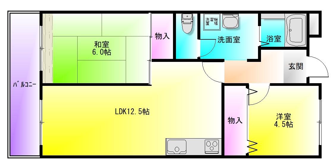 ニードハイツ(2LDK/3階)の間取り写真