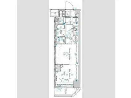 ラフィスタ墨田5丁目II(1DK/1階)の間取り写真