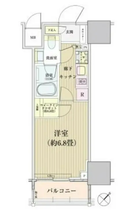 パークリュクス白金高輪 10階階 間取り