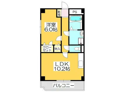 PEACEHOUSE MIII(1LDK/6階)の間取り写真