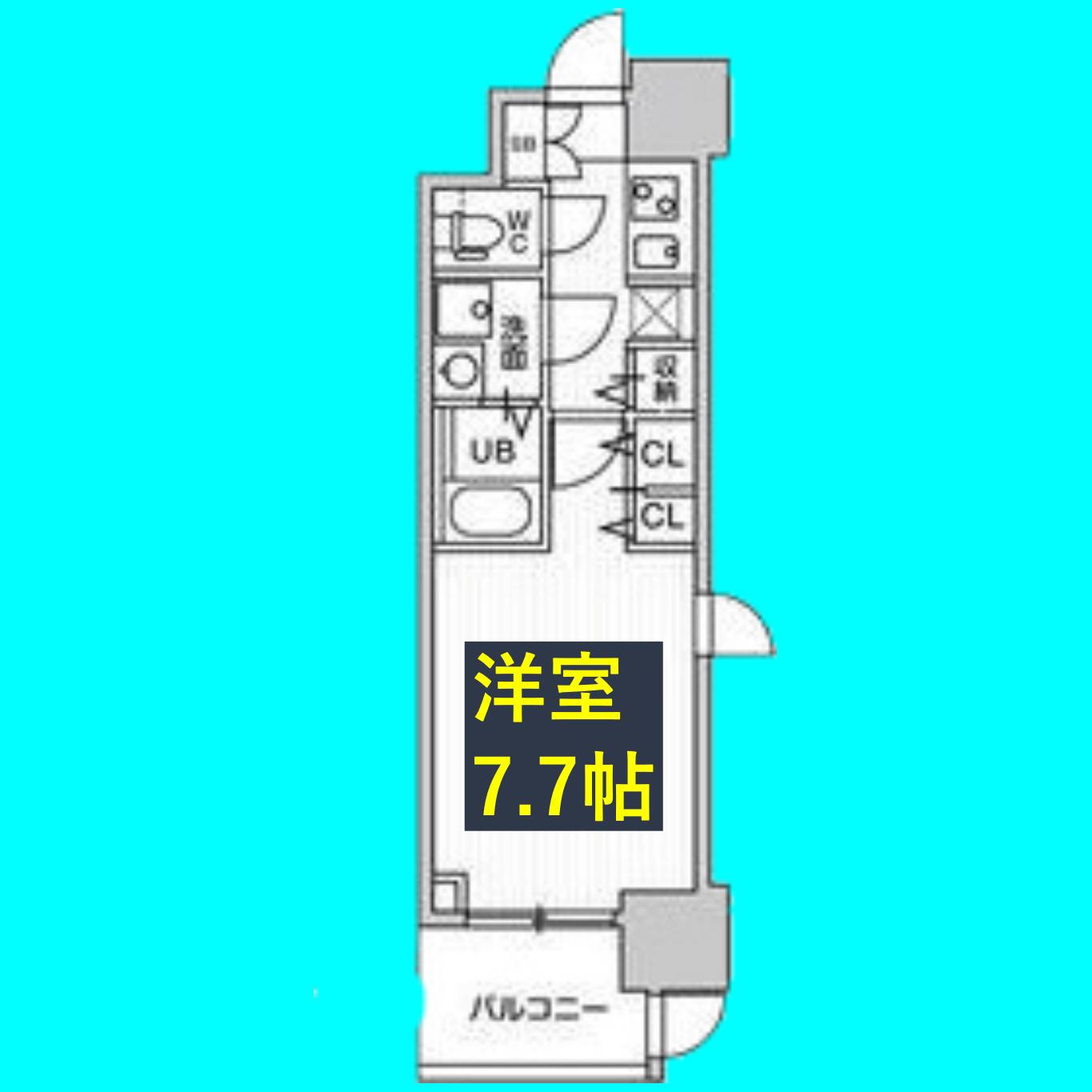 LA DOUCEUR黒川(1K/2階)の間取り写真