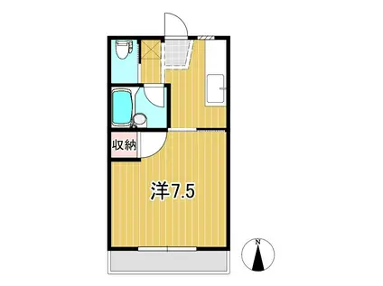 天神荘(1K/2階)の間取り写真