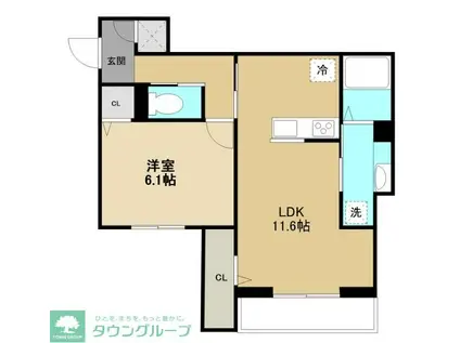 FOREST・K(1LDK/3階)の間取り写真