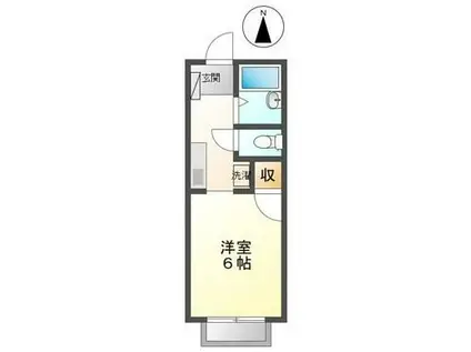 フォブール今里(ワンルーム/1階)の間取り写真