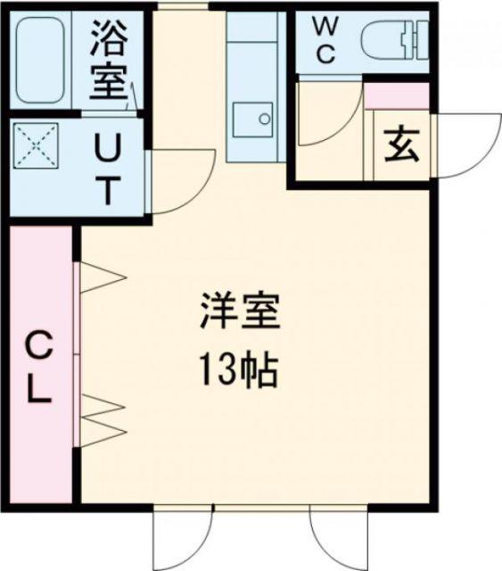 アークヒルズ山の手(1K/2階)の間取り写真
