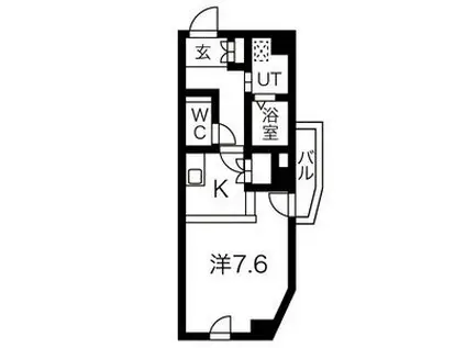 リエス上ノ宮(ワンルーム/3階)の間取り写真