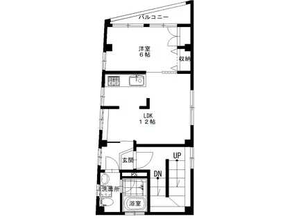 ヴェリエーロ中板橋(1LDK/2階)の間取り写真