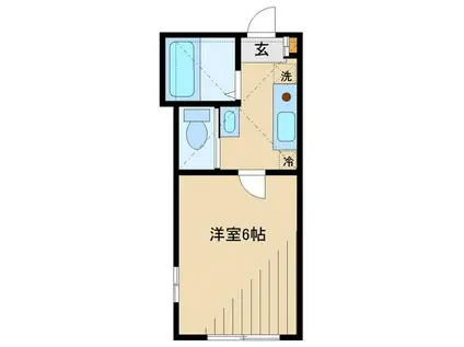 シティハイツII(1K/2階)の間取り写真