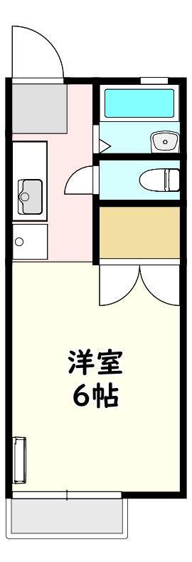 グリーンハイツ春日 B(ワンルーム/1階)の間取り写真