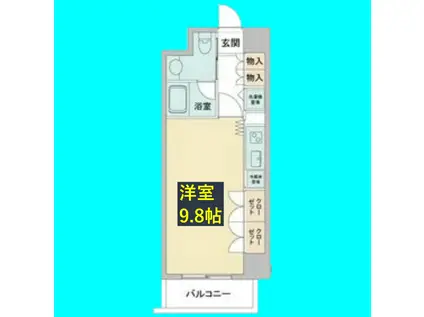 S-FORT桜山(ワンルーム/5階)の間取り写真