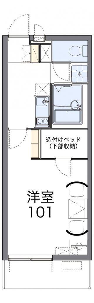 レオパレスコスモMK(1K/1階)の間取り写真