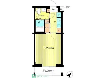 ヴァレッシア曳舟アンベリール(1K/3階)の間取り写真