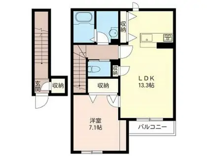 FAIRY-VILLA・HH(1LDK/2階)の間取り写真