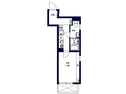 フュージョン板橋本町(1K/1階)の間取り写真