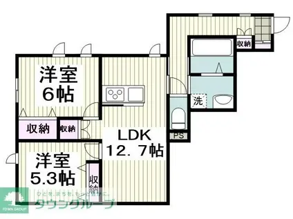 メゾンコンフォール2(2LDK/2階)の間取り写真