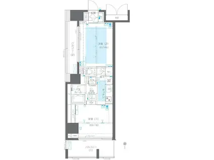 ZOOM目黒かむろ坂(2K/6階)の間取り写真